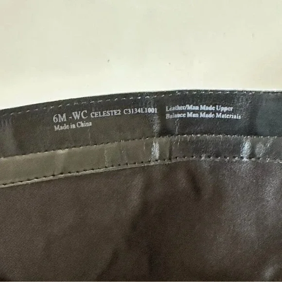 Franco Sarto Celeste Leather Knee High Boots Womens Size 6 M-W/C Black Gold - Picture 11 of 12